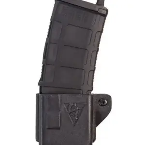 0009548 comptac ar 223 mag pouch with push button lock mount black lsc right hand shooter