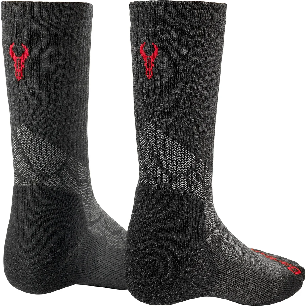 Badlands Lw Merino Crew Sock Blk/Gry XL 2 Badlands Lw Merino Crew Sock Blk/Gry XL - Image 2