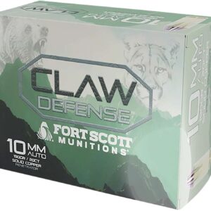 FORT SCOTT MUNITIONS LEAD FREE CLAW DEFENSE 10MM 190GR FNP 20RD ( 25 BOXES PER CASE )