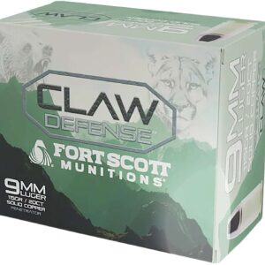 FORT SCOTT MUNITIONS LEAD FREE CLAW DEFENSE 9MM 115GR FNP 20RD ( 25 BOXES PER CASE )