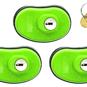 Lockdown 1118825 Keyed Trigger Lock Open With Key Green Rubber 3 Pack