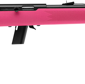 Savage Arms 40218 64 F Full Size 22 LR 10+1 21" Matte Black Carbon Steel Barrel, Matte Black Grooved Carbon Steel Receiver, Pink Fixed Synthetic Stock, Right Hand