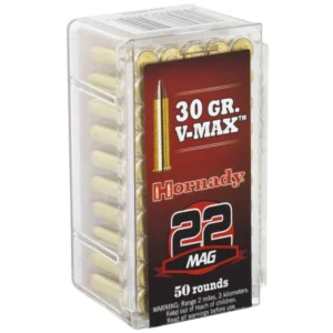 HORNADY RIMFIRE VARMINT EXPRESS AMO 22 WMR 30GR V-MAX 50RD (40 BOX CASE)