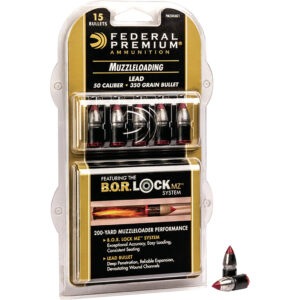 Federal Muzzleloader Bullets 50 Cal. 350 gr. Lead Bullet 15 rd.