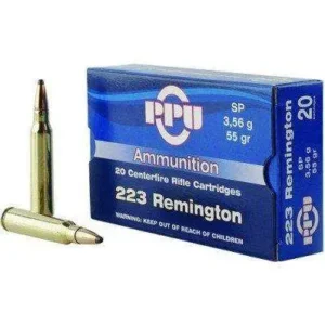PPU STANDARD RIFLE AMO 223 REM 55GR SP 20RD (50 BOXES PER CASE)
