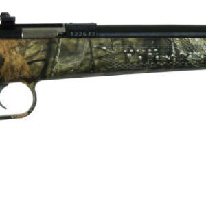 Crickett KSA2163 Youth 22 LR 1rd 16.12" Blued Barrel & Receiver, Fixed Front/Adjustable Rear Peep Sight, Hydro Dipped Mossy Oak Break-Up Synthetic Stock w/11.5" LOP, Rebounding Firing Pin Safety