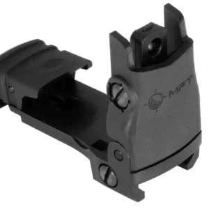 MISSION FIRST TACTICAL REAR FLIP UP SIGHT BLACK POLY W/ ADJUSTMENT