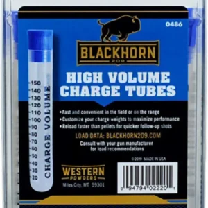 HODGDON BLACKHORN 209 MZL CHARGE TUBES 150GR 10 PER PACK NO POWDER( 12 PER CASE )