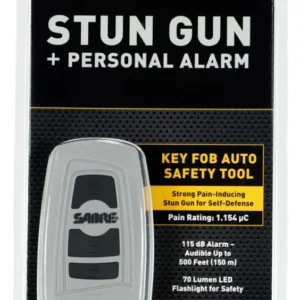 SABRE KEY  FOB STUN GUN 1.154 UC GRAY STUN GUN 115 DB ALARM