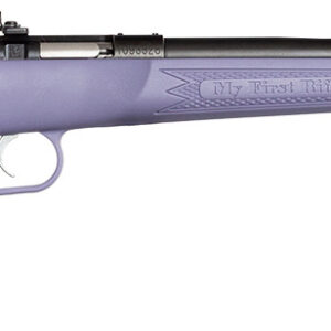 Crickett KSA2306 Youth 22 LR 1rd 16.12" Blued Barrel & Receiver, Fixed Front/Adjustable Rear Peep Sights, Purple Synthetic Stock w/11.5" LOP, Rebounding Firing Pin Safety