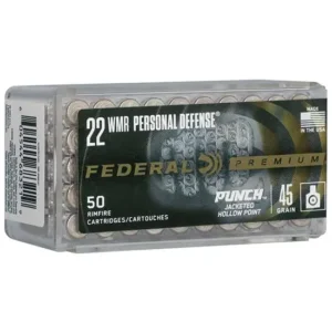 FEDERAL 22 MAG PUNCH 45GR JHP "PERSONAL DEFENSE" 50 RD/BX 60 BX/CS