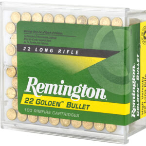 Remington Ammunition 21276 Golden Bullet 22LR 40gr Plated Lead Round Nose 100 Per Box/50 Case