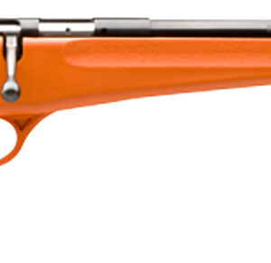 Savage Arms 13810 Rascal Youth 22 LR 1rd 16.13" Matte Black Sporter Barrel, Matte Black Carbon Steel Receiver, Orange Fixed Synthetic Stock, Right Hand