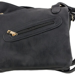 Bulldog BDP030 Cross Body Purse w/Holster Black Leather for Small Autos & Revolvers Ambidextrous Hand