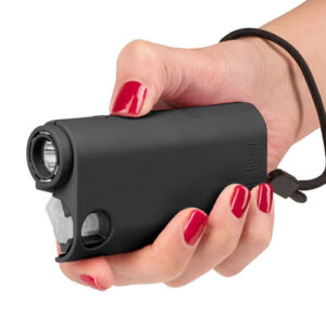 3-IN-1 PEPPER SPRAY, STUN GUN & FLASHLIGHT COMBO - BLACK, OLYMPIAN