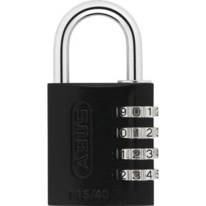 COMBINATION LOCK 145 - 4-DIAL, BLACK