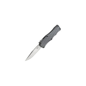 EXPLOIT OTF AUTOMATIC - GRAY, 3.5" CLIP POINT, PLAIN EDGE, ALUMINUM FRAME
