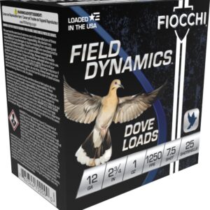 FIOCCHI DOVE&QUAIL AMO 12GA 2.75 IN 1 OZ #7.5 1250FPS 25-RD ( 10 BOXES PER CASE )