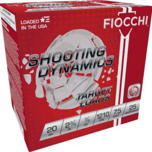 FIOCCHI SHOOTING DYNAMICS AMO 20GA 2.75 IN 7/8 OZ #7.5 1210FPS 25-RD ( 10 BOXES PER CASE )