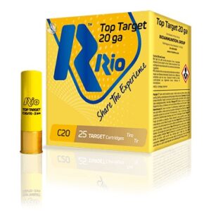 Rio Top Target 20ga 2.75 inch Shotgun Shells - #7.5 | 7/8 oz. | 1250 fps | 25rd Box