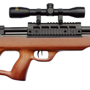 Beeman 1357 Under-Lever Pre-Charged Pneumatic 177 Pellet 12+1 Shot Black Black Receiver European Hardwood Scope 4x32mm