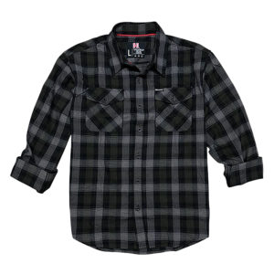 Hornady Gear 32213 Flannel Shirt Large Olive/Black/Gray, Cotton/Polyester, Relaxed Fit Button Up