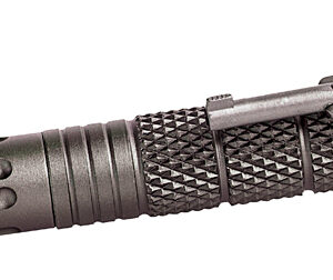 Uzi Accessories UZITACPEN4GM Tactical Pen  Gun Metal Aluminum 6" Features Glass Breaker/Cuff Key