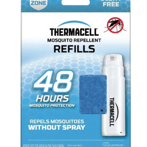 Thermacell R4 Repellent Refill Effective 15 ft Odorless Scent Mat/Fuel Cartridges Repels Mosquito Effective Up to 48 hrs 4 Fuel Cartridges/12 Mats