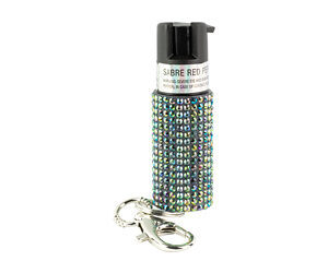 SABRE JEWELED SPRAY W/KEY RING BLK