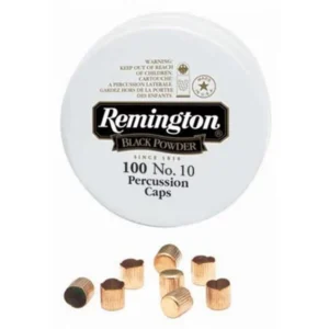 REMINGTON PERCUSSION CAP #10 100/TIN 100 RD/BX 50 BX/CS