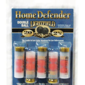 LIGHTFIELD HOME DEFENSE AMO 20GA 2.75 IN LESS LETHAL DOUBLE BALL 5RD (10 BOX CASE)