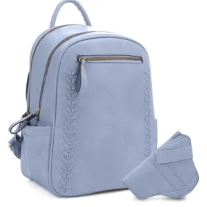 JESSIE & JAMES MADISON CONCEALED CARRY BACKPACK PURSE 13.4 H X 9.6 W X 6.25 D ( BLUE )