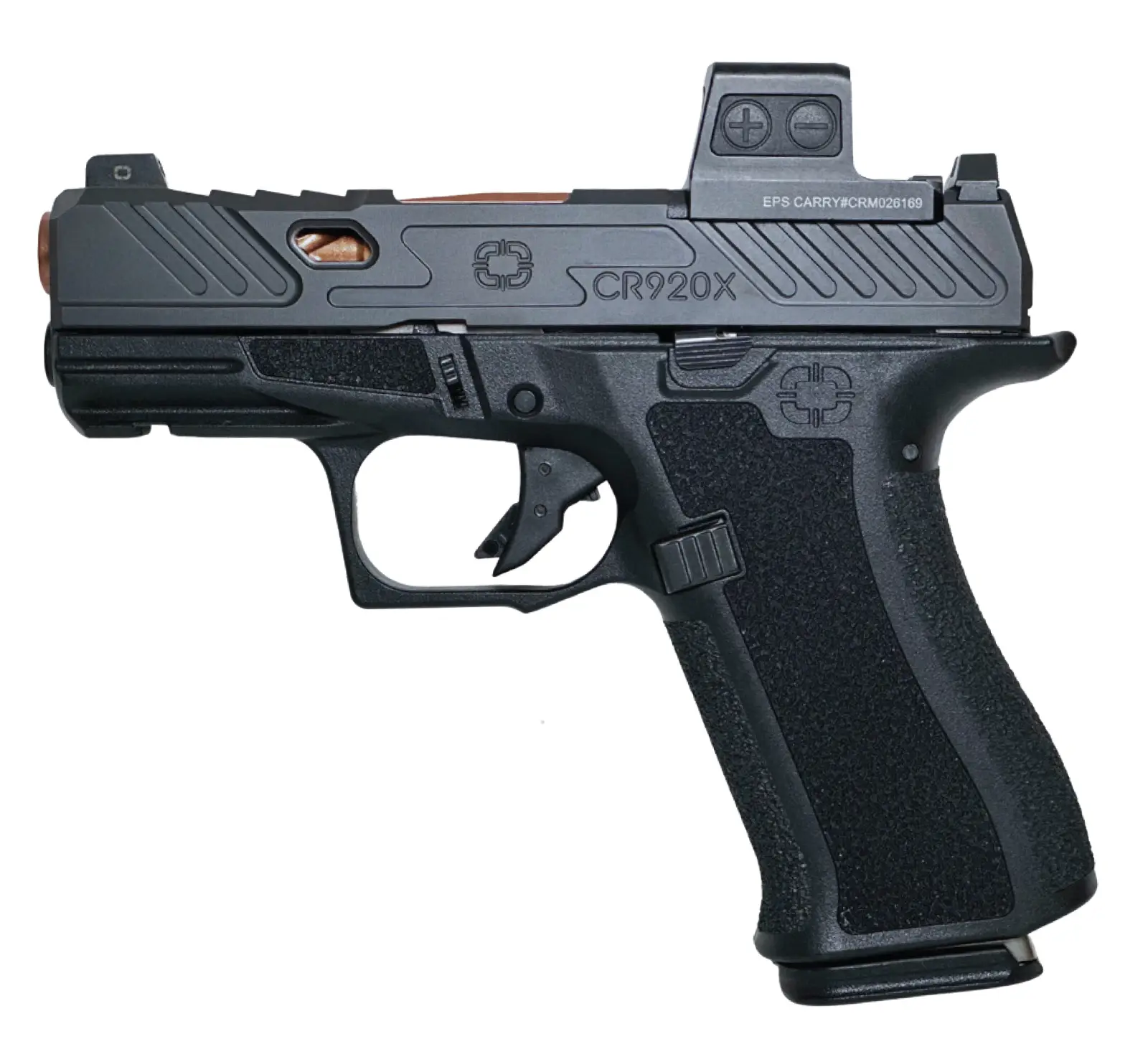 SHADOW SYSTEMS CR920X HGA 9MM 3.41IN UNTHRD BRONZE BBL BLK FRAME 2/10RD HOLOSUN EPS CARRY EXCLUSIVE - Shadow Systems
