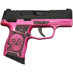 https3A2F2Fmedia.chattanoogashooting.com2Fimages2Fproduct2FXI640164SKP2Fsig p365 380 bss ms nitron pistol sugar skull medusa pink XI640164SKP right